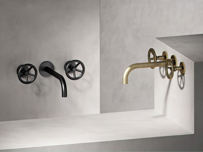 BROOKLYN - 3 hole wall-mounted washbasin tap _ The Watermark Collection